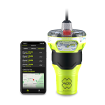 ACR GlobalFix V6 GPS EPIRB with Mobile App png phone on left