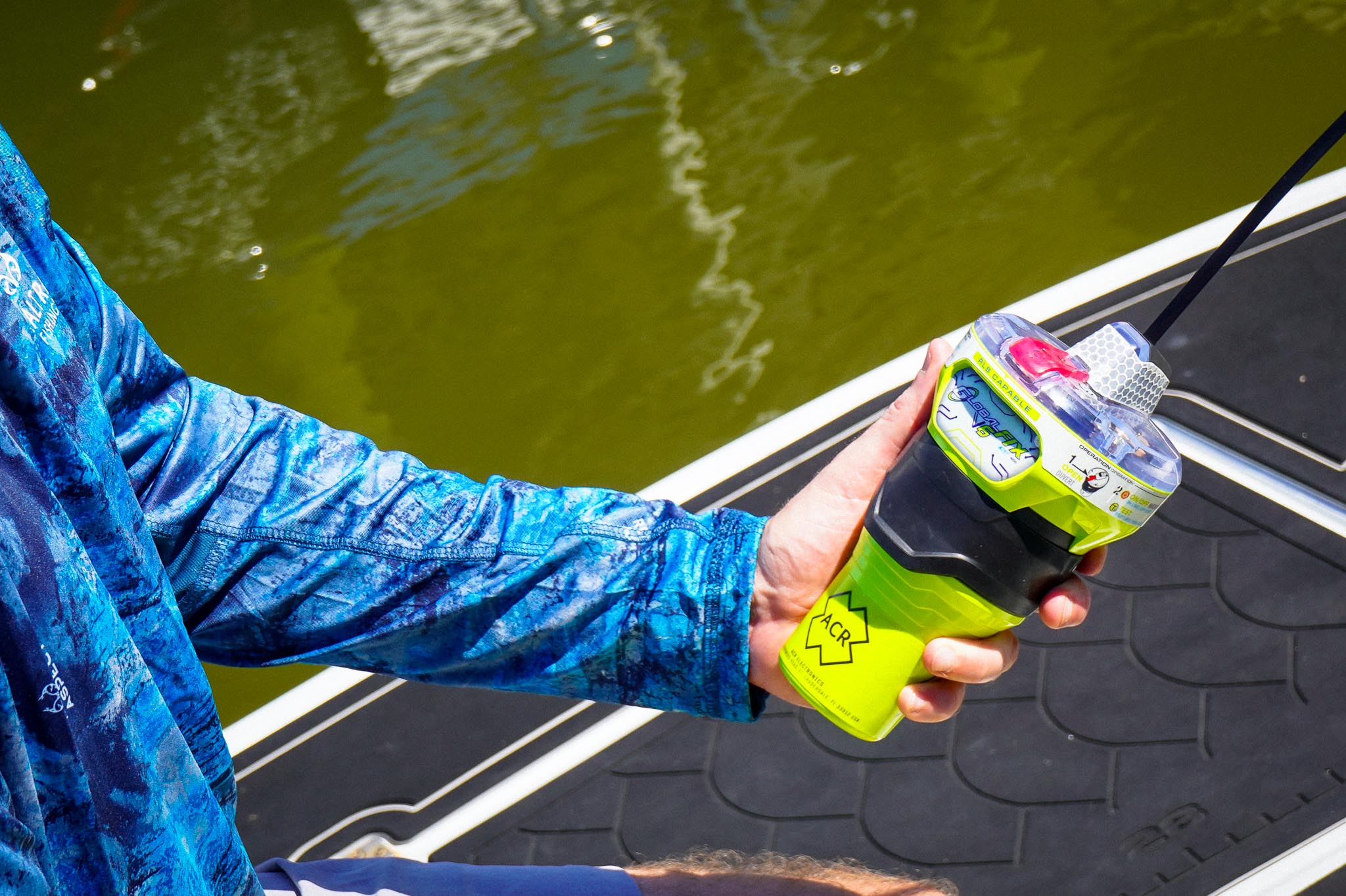 ACR GlobalFix EPIRB aboard a fishing boat